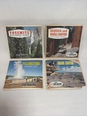 5 View-Master National Park Series Yosemite Grand Can Yellowstone Sequoia